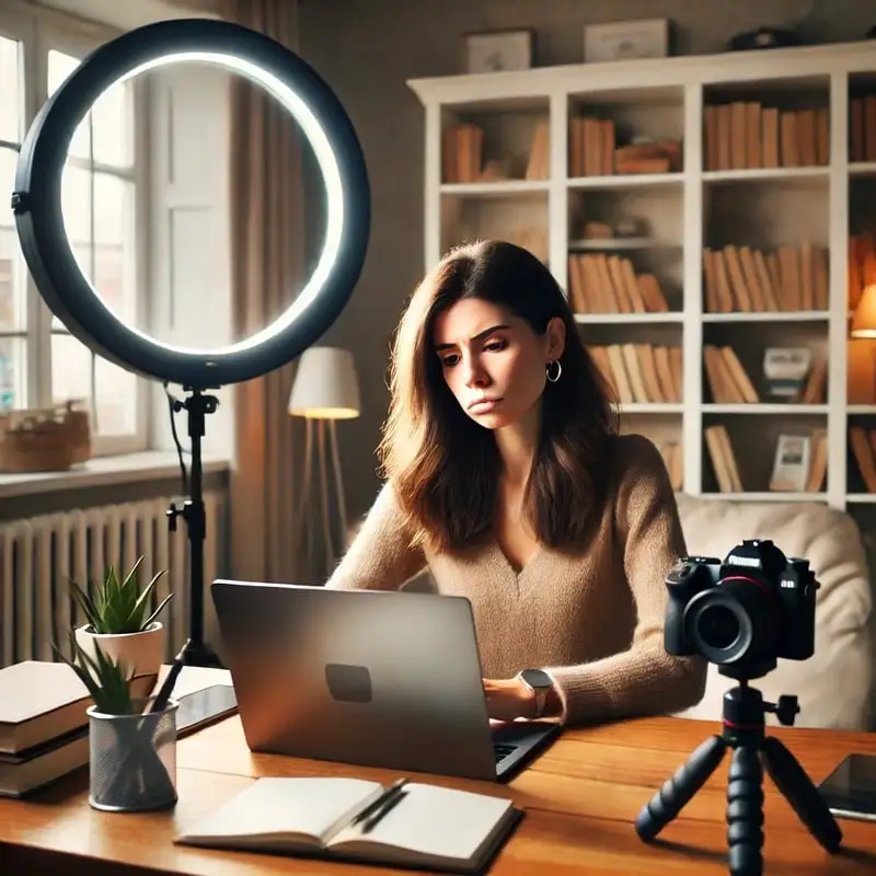 woman sad at laptop